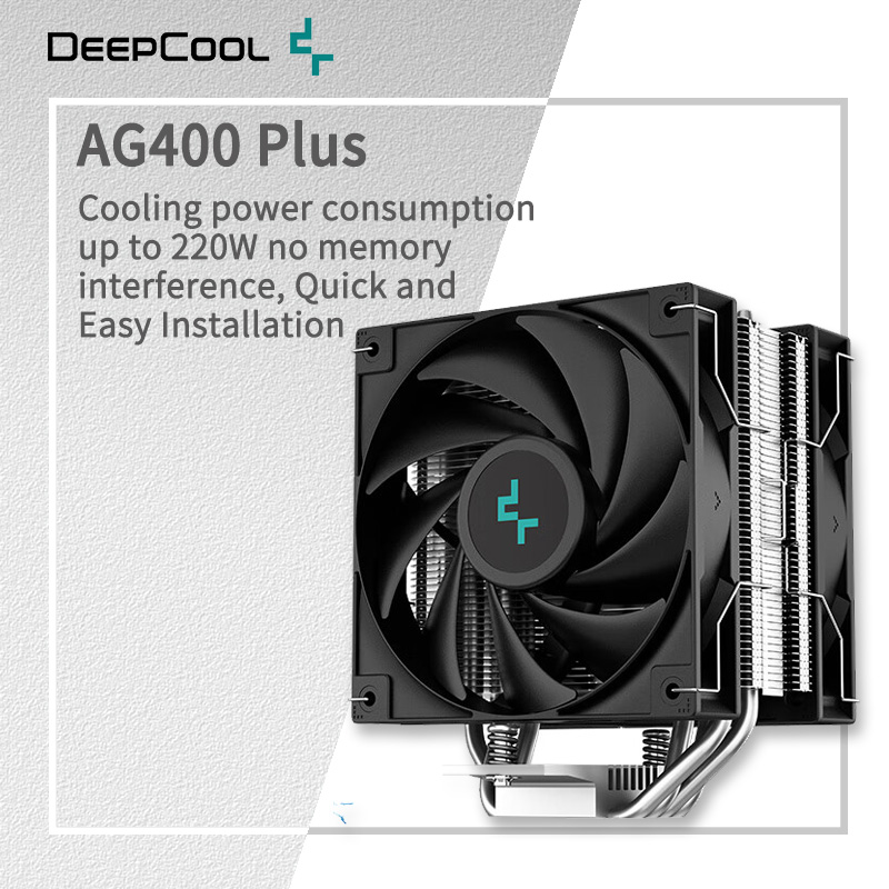 Air Cooler Cpu - DEEPCOOL AG400 4 ท่อความร้อนพัดลมคู่ CPU หม้อน้ําระบายความร้อน