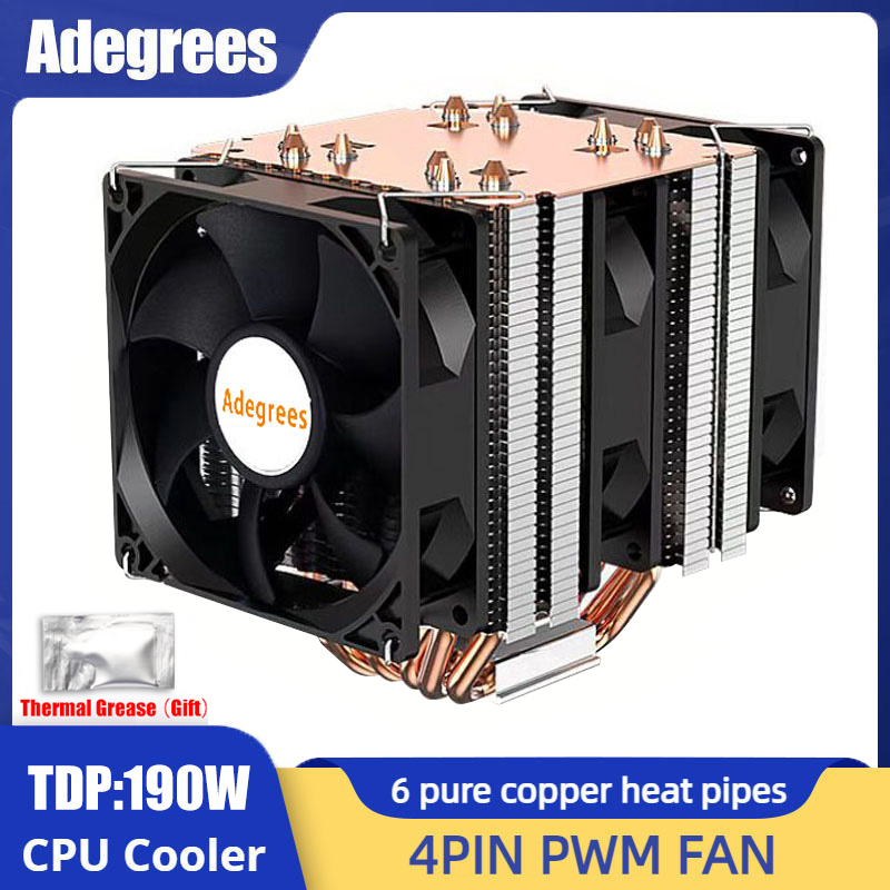 Air Cooler Cpu - 6 ท่อความร้อน CPU Cooler 4Pin PWM