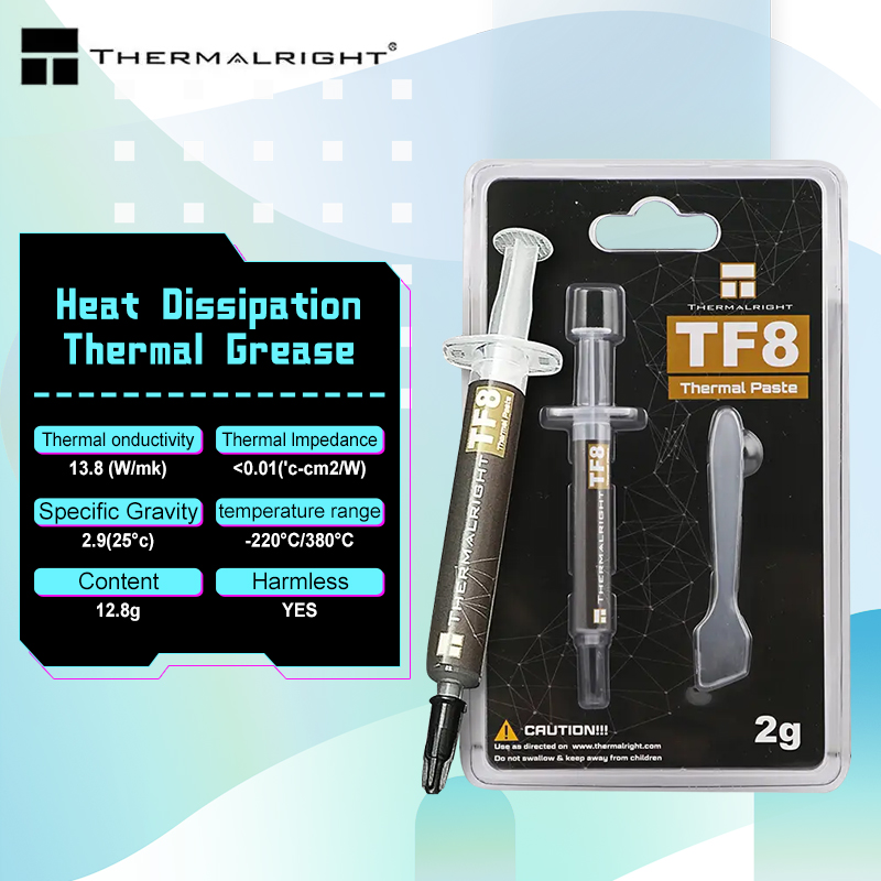 Thermal Paste - Thermalright TF8 2G/5.8G/12.8G CPU/GPU ความร้อนจาระบีความร้อน13.8ความร้อน (W/M-K)