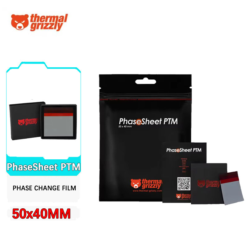 Thermal Paste - Thermal Grizzly PhaseSheet PTM เฟสเปลี่ยนซิลิโคนจาระบีแผ่น Cooling