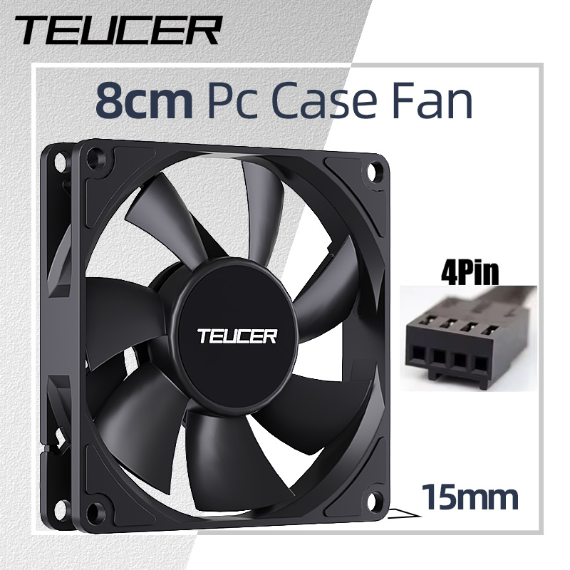 Gpu Cooler - Teucer UT-8015 8 ซม.พัดลมแชสซีSlim 15 มม.ความหนา