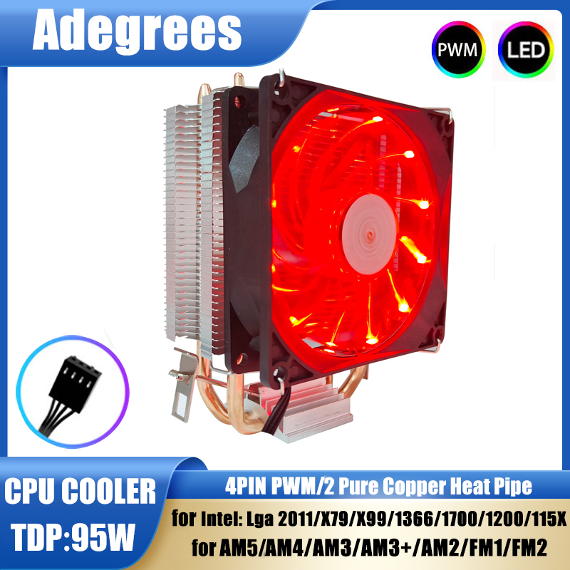2 ท่อความร้อน CPU Cooler Tower - Air Cooler Cpu บทวิจารณ์และราคา